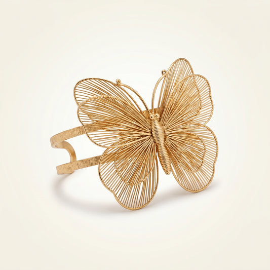 Wire Butterfly Statement Cuff