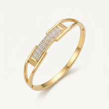 Pave CZ Bar Split-Shank Bangle