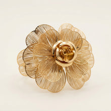 Wire Rose Flower Statement Cuff