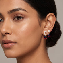 Celestial Star & Moon Gradient Drop Earrings