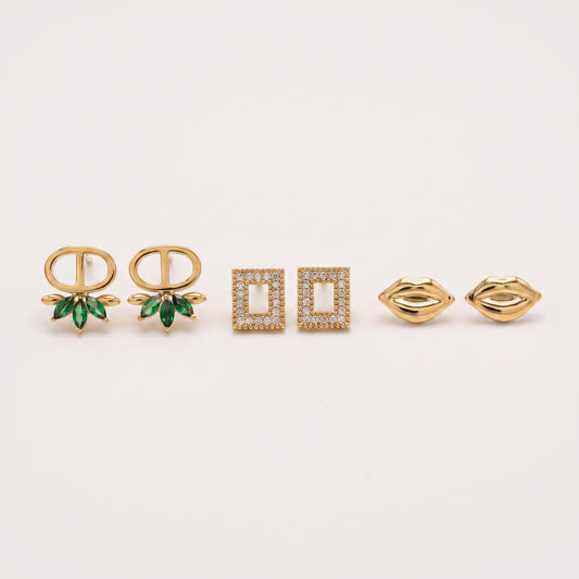Trio Stud Earring Set