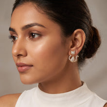 Pave Cat Dangle Earrings