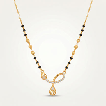 CZ Oval Loop & Drop Mangalsutra Necklace