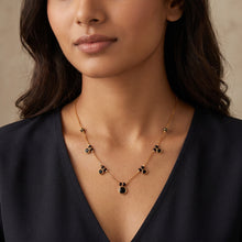 Black Onyx Drop Layered Necklace
