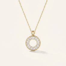 Baguette Eternity Circle Gold Necklace