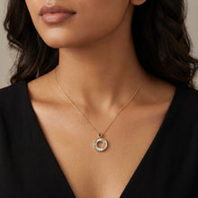Baguette Eternity Circle Gold Necklace