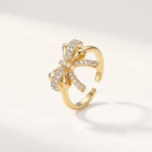 Pave CZ Bow Adjustable Ring