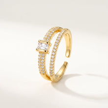 Baguette Solitaire Double-Band Ring