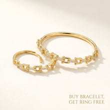 Hardware U-Link Pave Bangle & Ring Set
