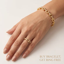 Hardware U-Link Pave Bangle & Ring Set